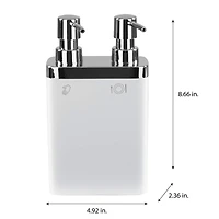 Kitchen Details White Dual Pump Soap & Lotion Dispenser