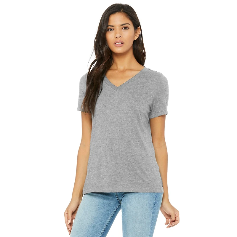 BELLA+CANVAS® Women's Relaxed V-Neck Heather T-Shirt