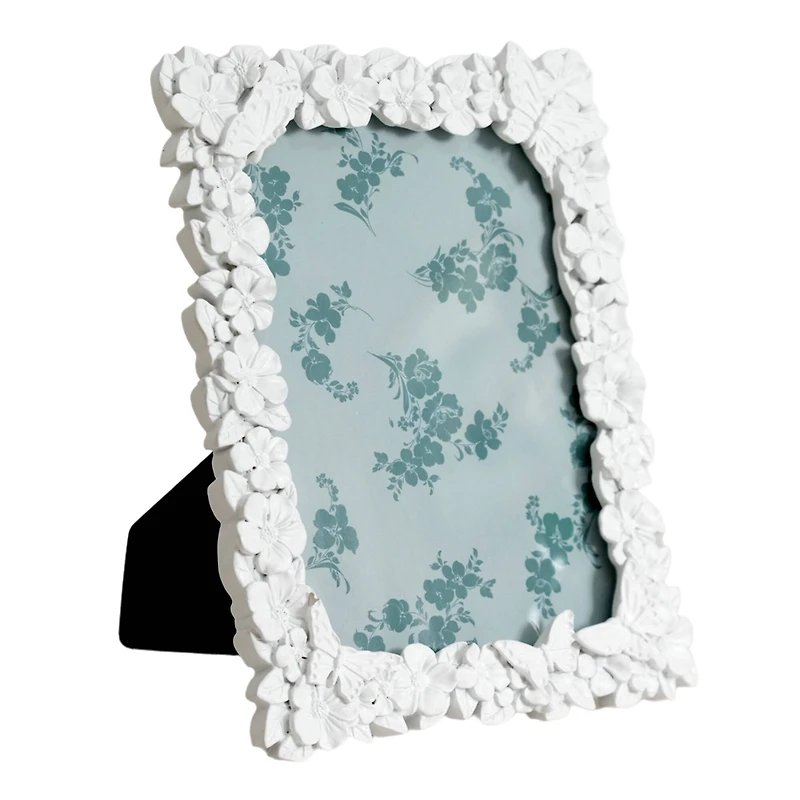 Just Jane 5" x 7" White Butterfly Frame by Studio Décor®
