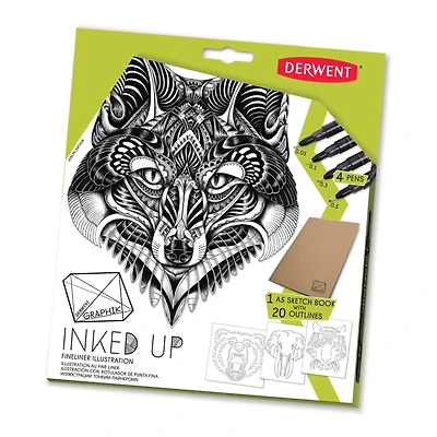Derwent® Graphik Inked Up Fineliner Illustration Set