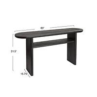 Hello Honey® Black Sturdy Fir Wood Console Table