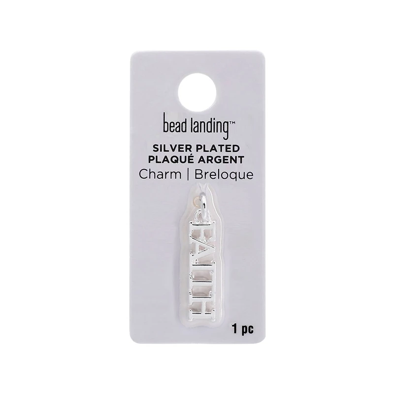 Silver Plated Faith Charm by Bead Landing™