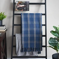 Hello Honey® Plaid Recycled Cotton Blend Throw Blanket with Fringe