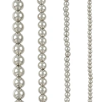 Rhodium Metal Round Beads Mix, by Bead Landing™