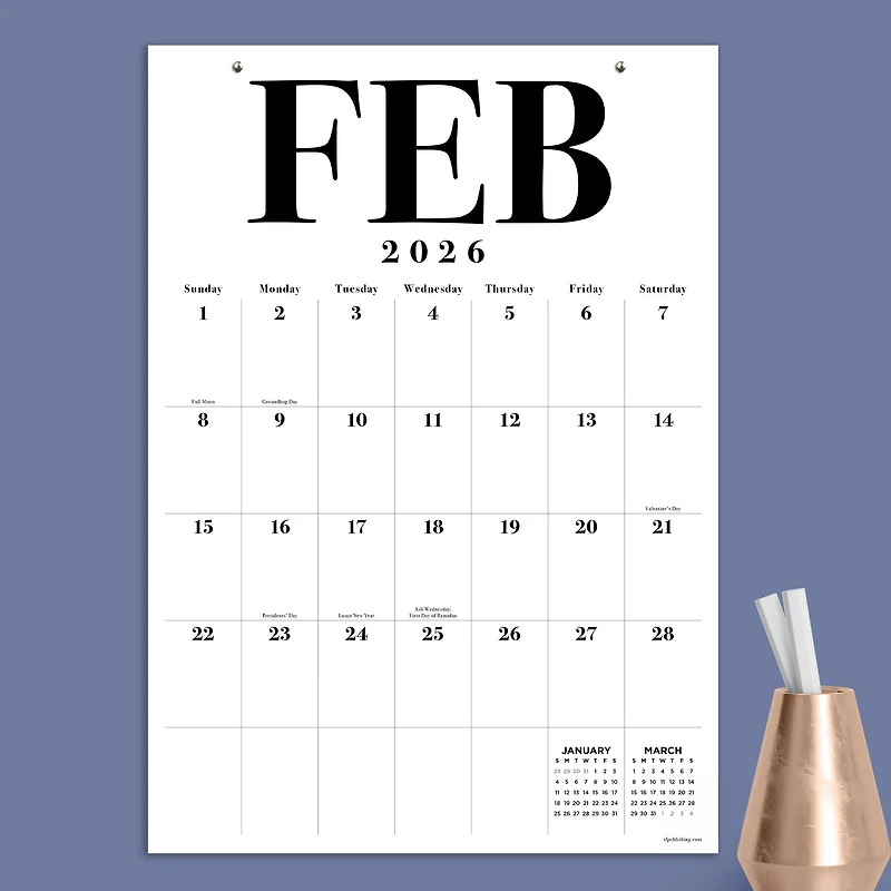 2026 Medium Art Poster Wall Calendar