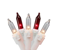 50ct. Red & Clear Mini Icicle Christmas String Lights