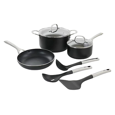 Oster Palladium 8-Piece Black Aluminum Cookware Set