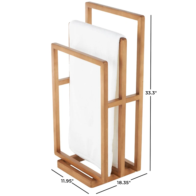 33" Brown Sleek Modern Quilt Rack