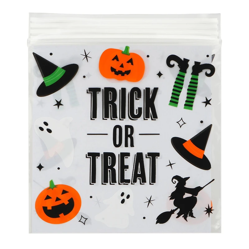 Trick or Treat Zip Treat Bags, 24ct. by Makery™