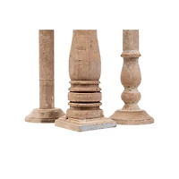 Hello Honey® Ivory Wood Candle Holders Set