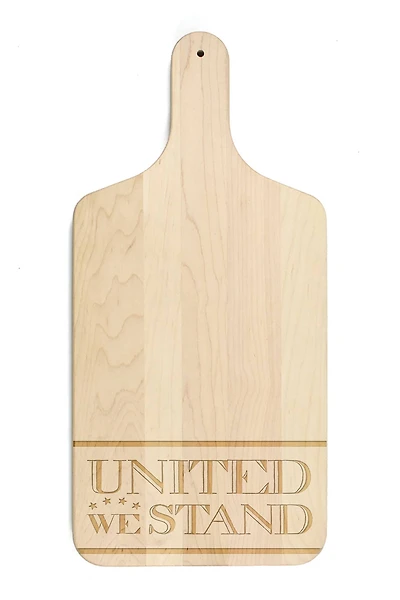 17" United We Stand Maple Paddle Cutting Board
