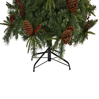 7.5ft. Pre-Lit Norway Mixed Pine Artificial Christmas Tree, Clear LED Lights