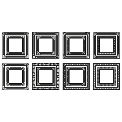 RoomMates Black & White Ornate Gallery Frames Peel & Stick Wall Decals