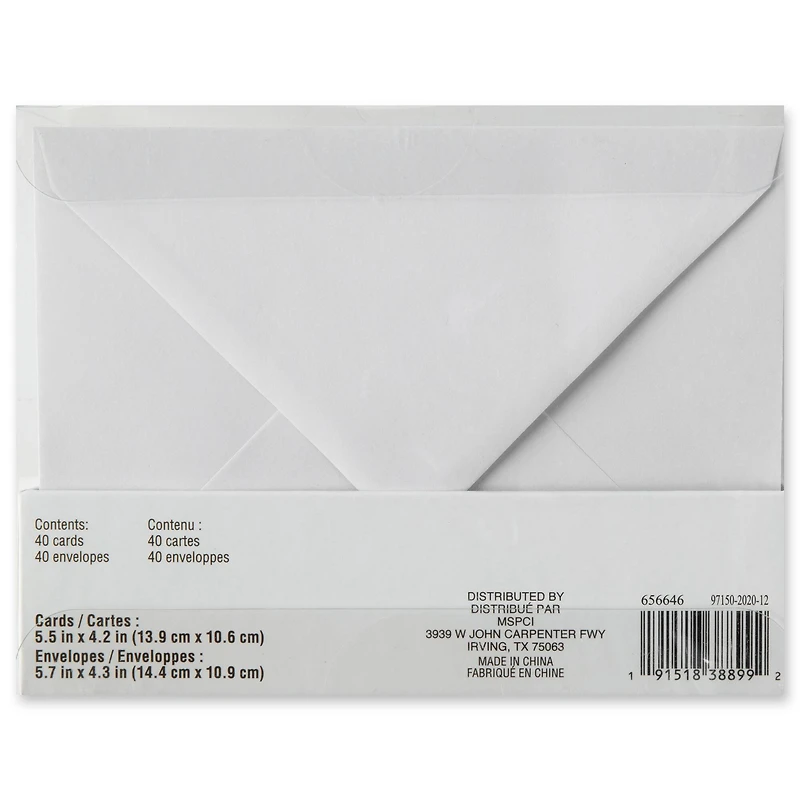 Embossed Thank You Cards & Envelopes by Recollections™, 5.5" x 4.2"