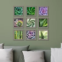 Melannco 9 Pack Gray Woodgrain 8" x 8" Wall Frames