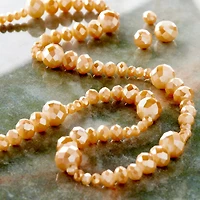 12 Packs: 4 ct. (48 total) Champagne Faceted Glass Round Beads by Bead Landing™