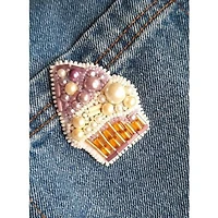 Crystal Art Beadwork Kit For Creating Broоch Cake