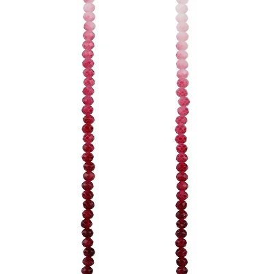 Ombre Faceted Glass Rondelle Beads by Bead Landing