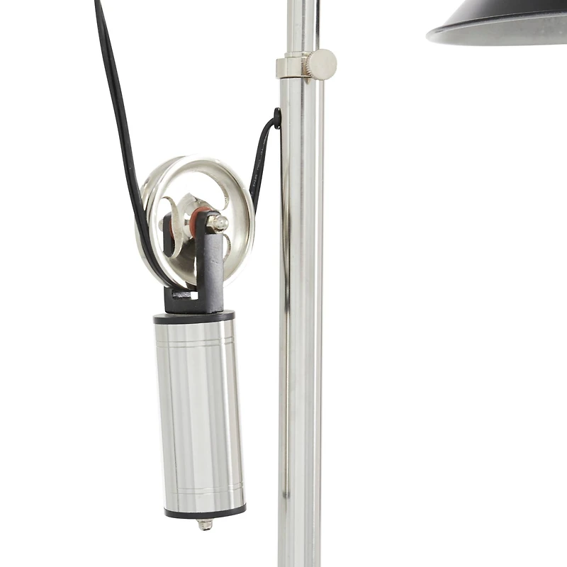 34" Black Metal Industrial Table Lamp