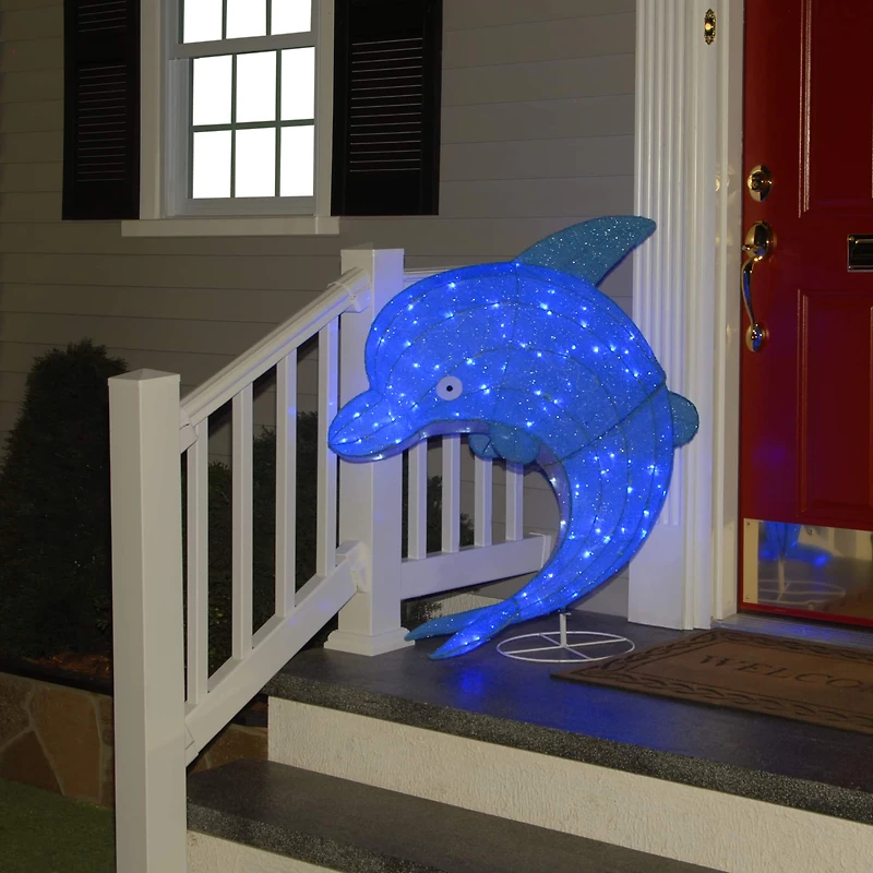40" Blue Dolphin with LED Lights