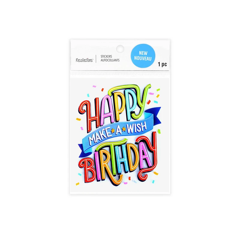 Happy Birthday Dimensional Sticker by Recollections™