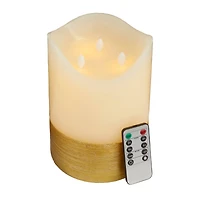 Cream & Gold Traditional Flameless Candle