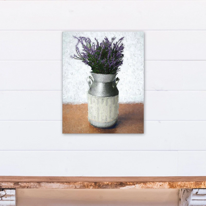 Lavendar Bundle In Vase 16" x 20" Canvas Wall Art
