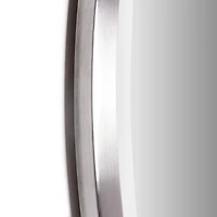 Classic Chrome Oval Metal Framed Beveled Vanity Wall Mirror - 23" x 29"