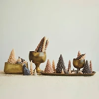 Hello Honey 10" Khaki Unscented Tree Shaped Taper Candles, 2ct.