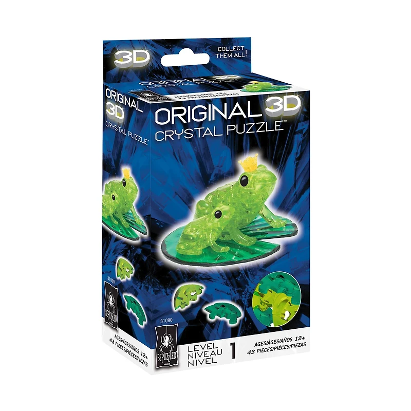 3D Crystal Puzzle - Frog: 43 Pcs