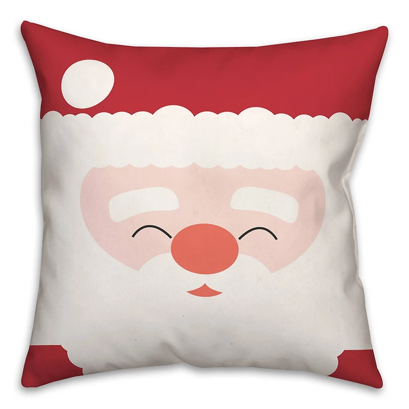 Santa Face Throw Pillow