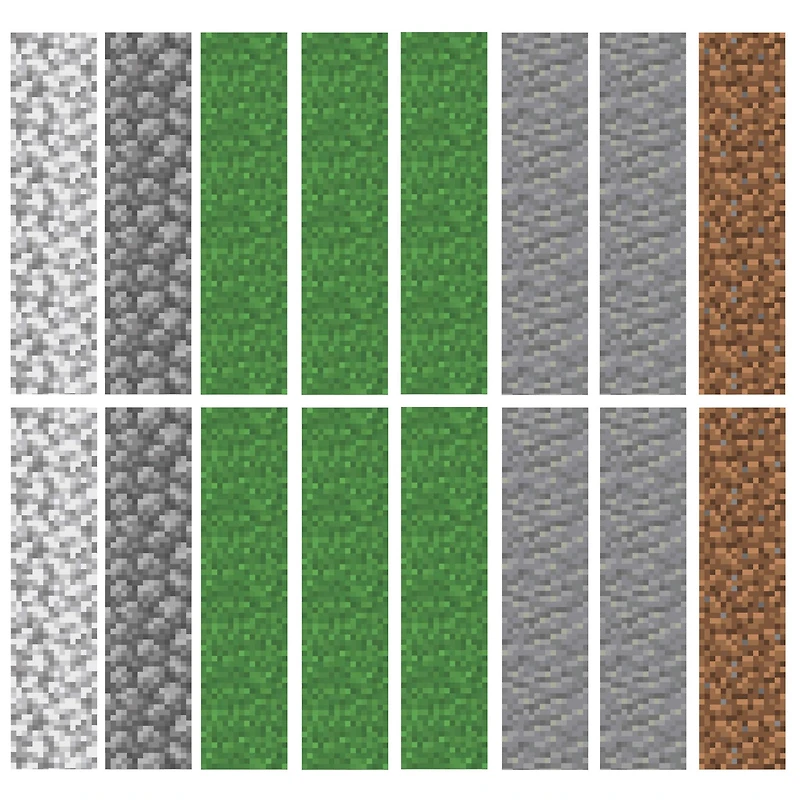 RoomMates Minecraft Block Strips Peel & Stick Wall Decal Set