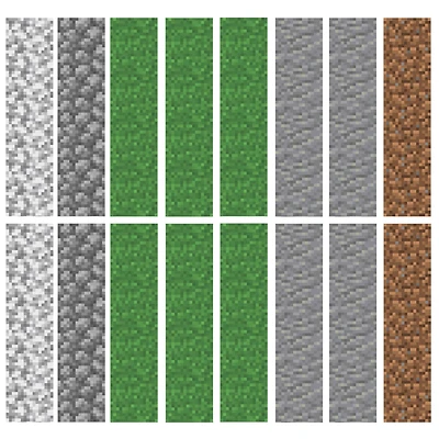 RoomMates Minecraft Block Strips Peel & Stick Wall Decal Set
