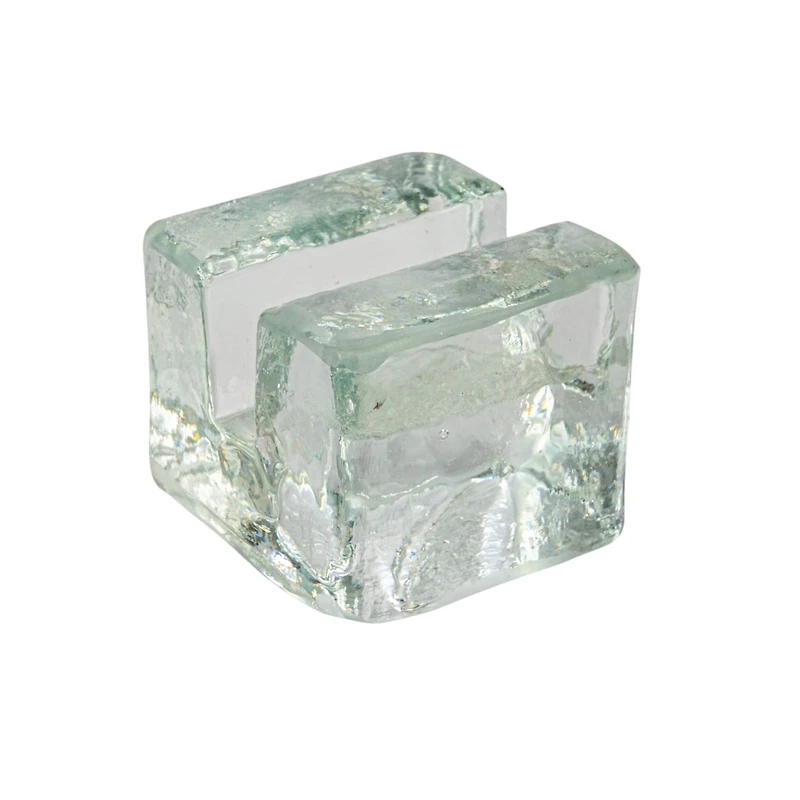 Hello Honey® Clear Glass Cube Place Card Holders with Paper Cards, 6ct.