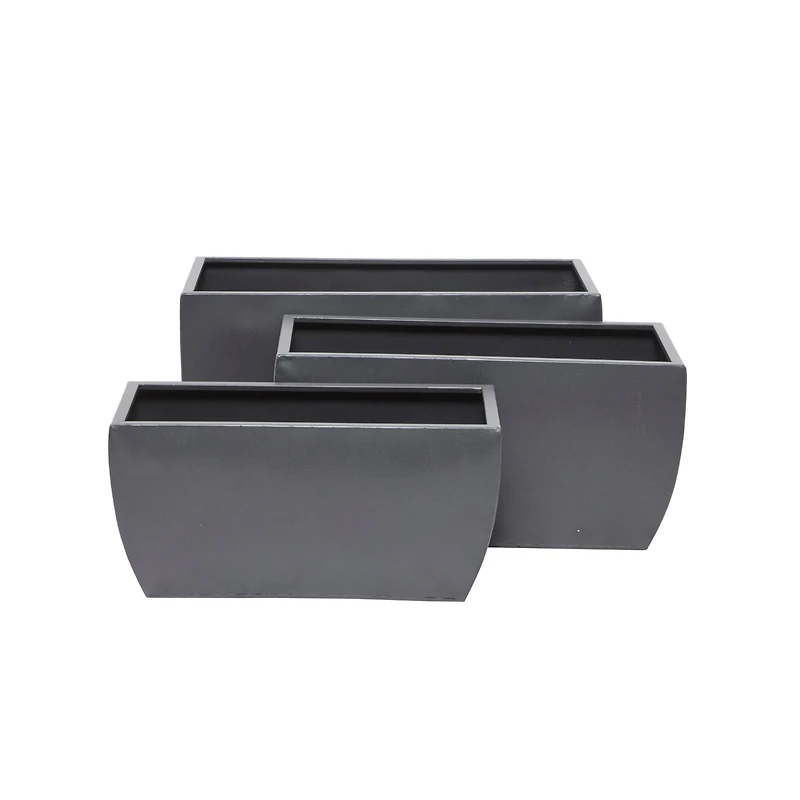 Grey Modern Planter, Set of 3" 20", 18", 16"