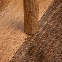 Hello Honey® 16" Round Natural Mango Wood 2-Tier Tray