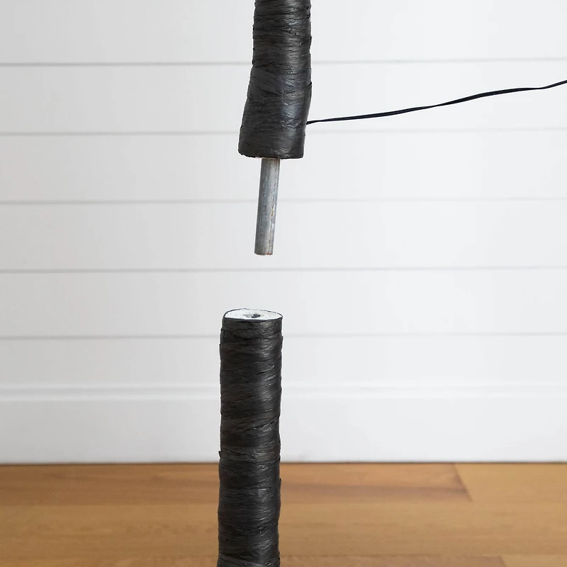 7ft. Pre-Lit Halloween Deluxe Black Twig Artificial Tree with 180 Orange & Purple LED Lights