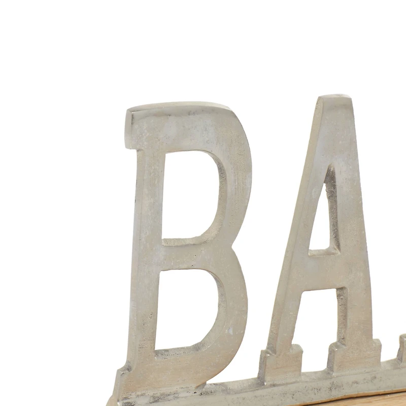 10" Silver Aluminum Glam Bar Tabletop Sign