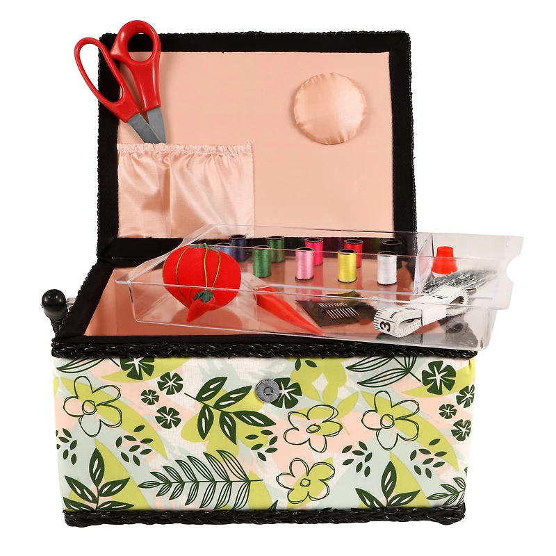 SINGER® Natures Floral Pattern Sewing Basket Kit