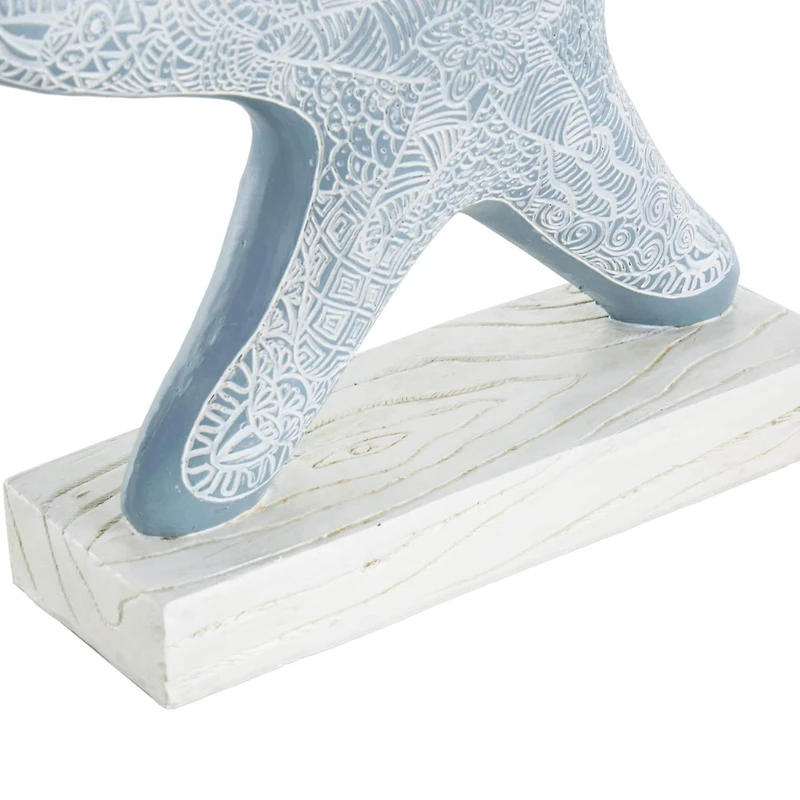 14" Blue Starfish Stacked Sculpture