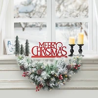 Glitzhome® 3ft, Pre-Lit Pinecones & Berries Artificial Christmas Swag