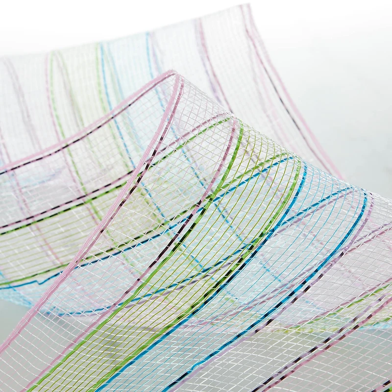 10" x 19ft. Pastel Striped Mesh by Celebrate It™