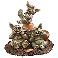 Design Toscano 6.5" Holy Terrors Gremlin Gargoyle Statue Set