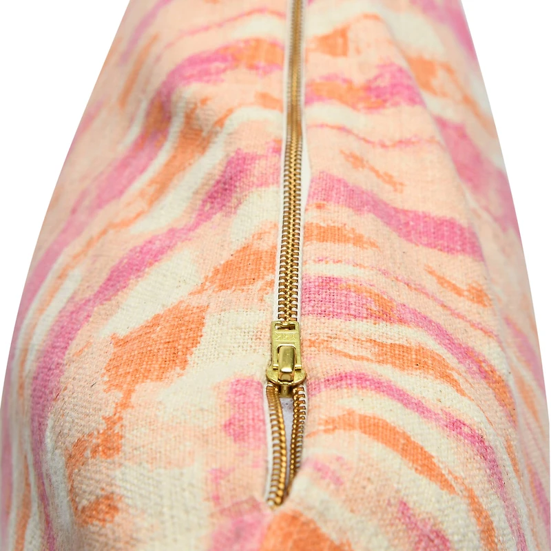 Hello Honey® Pink & White Marble Cotton Slub Throw Pillow