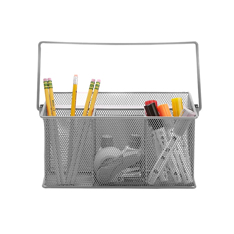 Mind Reader Metal Mesh Storage Basket with Handle