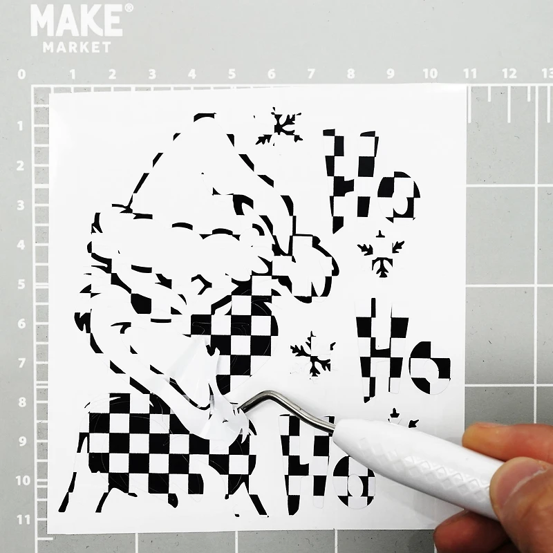 Checker Pattern Permanent Vinyl by Make Market®