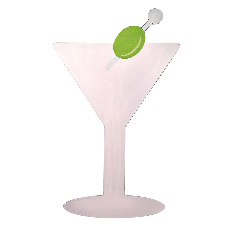 American Art Decor Tipsy Martini Wall Plaque - 15" x 24" x 8.75"