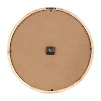 23" Light Brown Framed Wall Clock