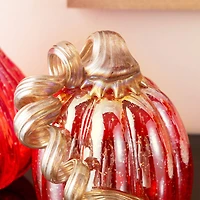 Glitzhome® Red Glitter Glass Gourd