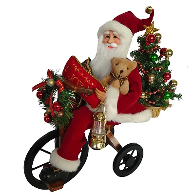 Santa's Workshop 19" Cycling Santa